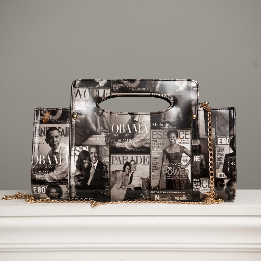 Michelle Obama Purse NEW Magazine Cover Pop Art Anti Trump Statement Modern Chic